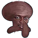 Squidward Tentacles with a human face looking directly at the viewer with a deadpan expression.