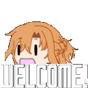 AsunaWelcome animated GIF emoji - Tambayan Ave.