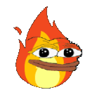 pepeflame animated GIF emoji - The Content Cave🛖
