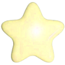 A simple five-pointed yellow star with rounded edges.
