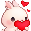 waifu_abunnyhearts custom emote from ୨୧     waifu cαƒe    𓂃 ✿   〈 🍵ɞ ྀྀ active ⋆ social ⋆ events ⋆ gwys ⋆ icons ⋆ gaming ⋆ art ⋆ sfw ⋆