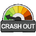 Four gauges labeled Crash Out showing an arrow moving from green to red to indicate increasing anger.