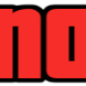 The word no in bold red sans-serif font on a black background.