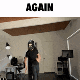 Bucky Barnes performs a punch in a four-panel sequence with the word AGAIN written above each frame.