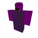 Crystal zombie tank character with a purple blocky body and sharp teeth.
