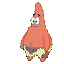 Patrick Star making a booing gesture with his hand while looking annoyed.