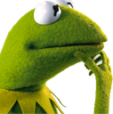 KermThink Discord sticker from Mandatory Fun