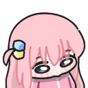 Hitori Gotoh from Bocchi the Rock looking down with a shy, overwhelmed, and anxious expression.
