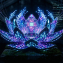 AI_Flower Discord Emoji - Glitching Neon Code Tier 7