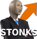 stonks Discord sticker from Silk Lounge