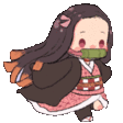 nezukorunningpau animated Discord emote from The Advanced Nurturing High School
