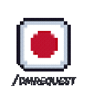 Japan flag in a square pixel art style.