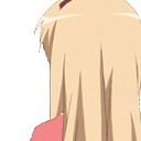 Anime girl with blonde hair winking and giving a thumbs up gesture.