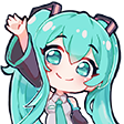 mikuhihi custom emote from MikuVerse | A Free Chat Community