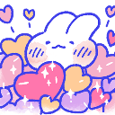 ArtistCafe_bunnyhearts custom emote from Artist Cafe