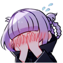 nazuna_blush custom emote from The Advanced Nurturing High School