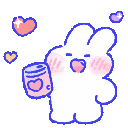 Bun_Drink animated GIF emoji | 𓆩❈𓆪 Sylvara Café 𓆩❈𓆪