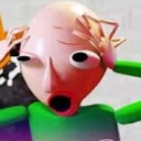 Baldi from Baldi's Basics holding his head in a panicked, shocked expression.