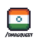Indian flag rendered in a square pixel art style.