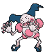 Mr. Mime performing various pantomime gestures with an expressive face.