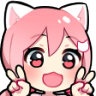 waifu_CatgirlPeace custom emote from ୨୧     waifu cαƒe    𓂃 ✿   〈 🍵ɞ ྀྀ active ⋆ social ⋆ events ⋆ gwys ⋆ icons ⋆ gaming ⋆ art ⋆ sfw ⋆