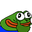 Pepe the Frog with a smug expression, resting his chin on his hand in a thinking pose.