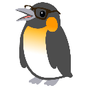 A penguin wearing glasses looking like a nerd.