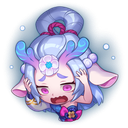 Lillia from League of Legends with a panicked expression and hands on her head.