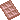 A small pixel art chocolate bar with a light pink wrapper pattern.