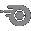 Discord Nitro logo icon in gray and blue colors.