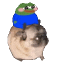 pepepug animated GIF emoji from The mycelium