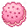 Pink ice cream sandwich with sparkles in a cute pixel art style.