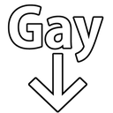 Gay_arrow_down Discord Emoji from Pyraea