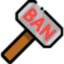 MIGHTYBANHAMMER Discord sticker from 💜 Chatty Chatz 💜