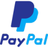 PayPal logo featuring the double P emblem in blue.