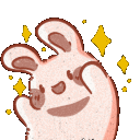 bunnyhappy animated GIF emoji - Michigan Idiots