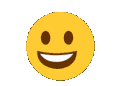 A yellow smiley face transitioning into an angry face while a human hand holds a gun pointing forward.