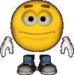 Yellow character with a smug expression wagging its finger in disapproval.