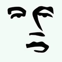 A stylized black and white face with a raised eyebrow and a smug, judgmental expression.