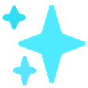 sparkles_cyan custom emote | Foreign's Server