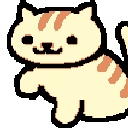 A cute yellow tabby cat scratching its ear with a rhythmic motion.
