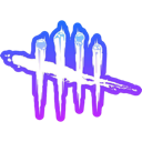 Dead by Daylight logo featuring white tally marks glowing with a purple aura.