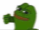 Pepe the Frog throwing a punch with a heavy motion blur effect.