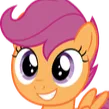 ScootGrin custom emote - MLP Pear Butter Cottage