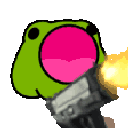 GunFrog animated Discord emote from 𓆩❈𓆪 Sylvara Café 𓆩❈𓆪