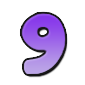 Number nine in a bold purple gradient font with a subtle drop shadow.