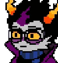 Eridan Ampora with a deadpan, skeptical expression wearing glasses.