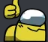 Yellow Among Us crewmate giving a smug thumbs up gesture.