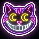 CheshireNyon Discord Emoji - Glitching Neon Code Tier 7