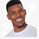 Nick Young making a confused face with question marks overlaid on the background.